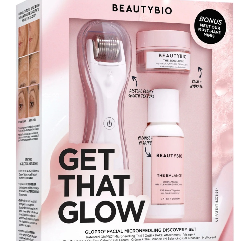 BeautyBio GloPRO Facial Microneedling Set